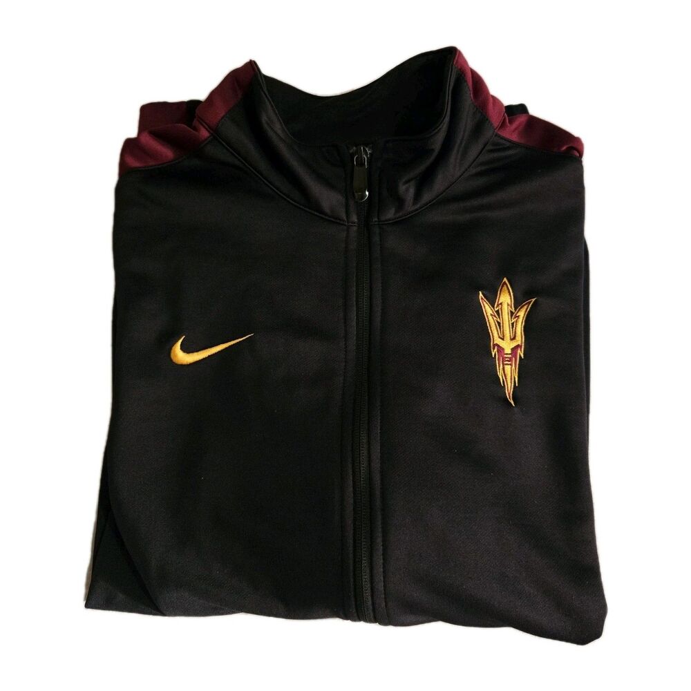 Arizona State Sun Devils Nike Dri-FIT Full Zip Coaches Sweater Jacket Mens Large